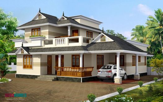 4 Bedroom House Plans Kerala Model, Beautiful House Plans With Photos In Kerala