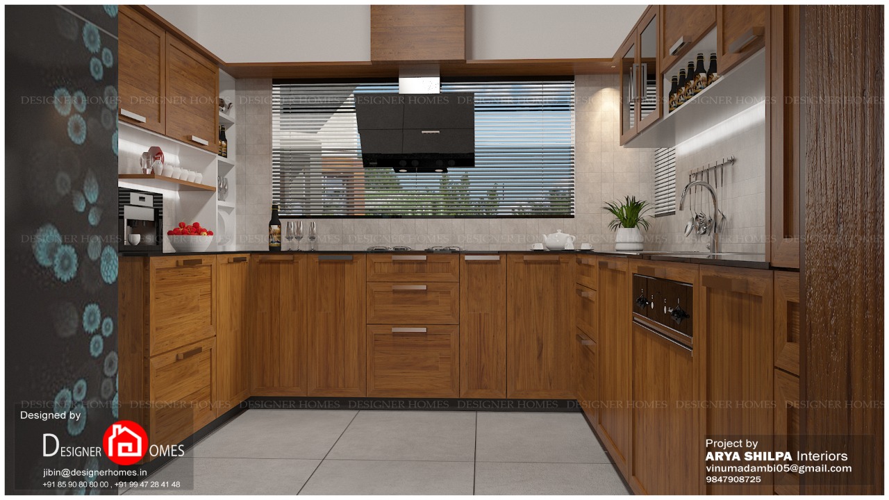 Modular kitchen designs Kerala   Kerala Model Home Plans